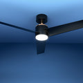 Devanti 52'' Ceiling Fan DC Motor w/Light w/Remote - Black CF-B-52-N2-BK