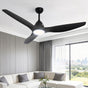 Devanti 64 Inch Ceiling Fan DC Motor w/Light w/Remote - Black CF-B-64-334-BK