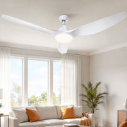Devanti 64'' Ceiling Fan DC Motor w/Light w/Remote - White CF-B-64-334-WH
