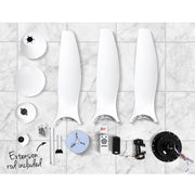 Devanti 64'' Ceiling Fan DC Motor w/Light w/Remote - White CF-B-64-334-WH