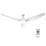 Devanti 64'' Ceiling Fan DC Motor w/Light w/Remote - White CF-B-64-334-WH