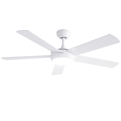 Devanti 52'' Ceiling Fan 5 Blades DC Motor w/Light w/Remote White CF-C-52-5B-986-WH