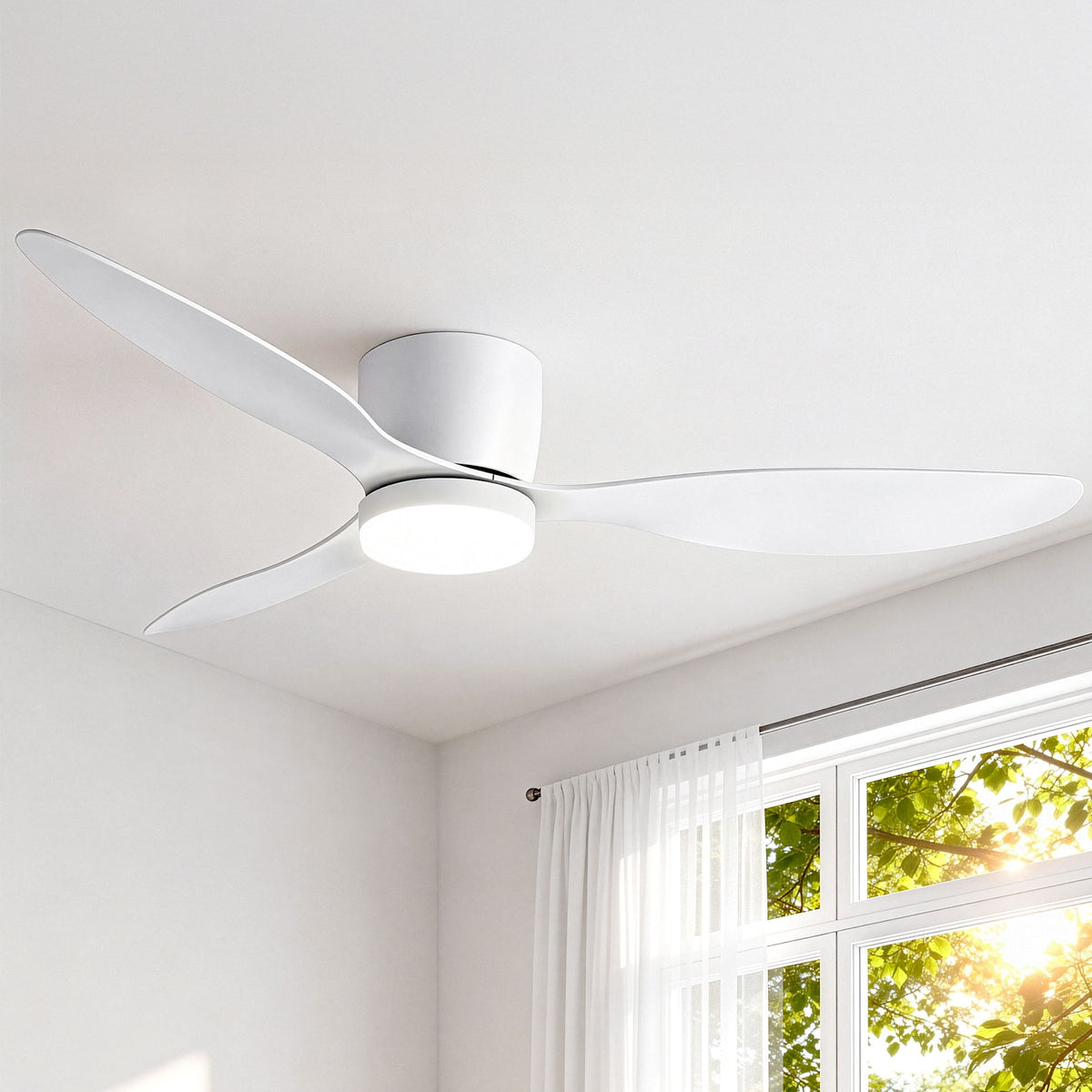 Devanti 52'' Ceiling Fan 3 Blades DC Motor w/Light w/Remote White