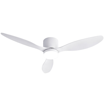 Devanti 52'' Ceiling Fan 3 Blades DC Motor w/Light w/Remote White CF-C-52-70L-WH