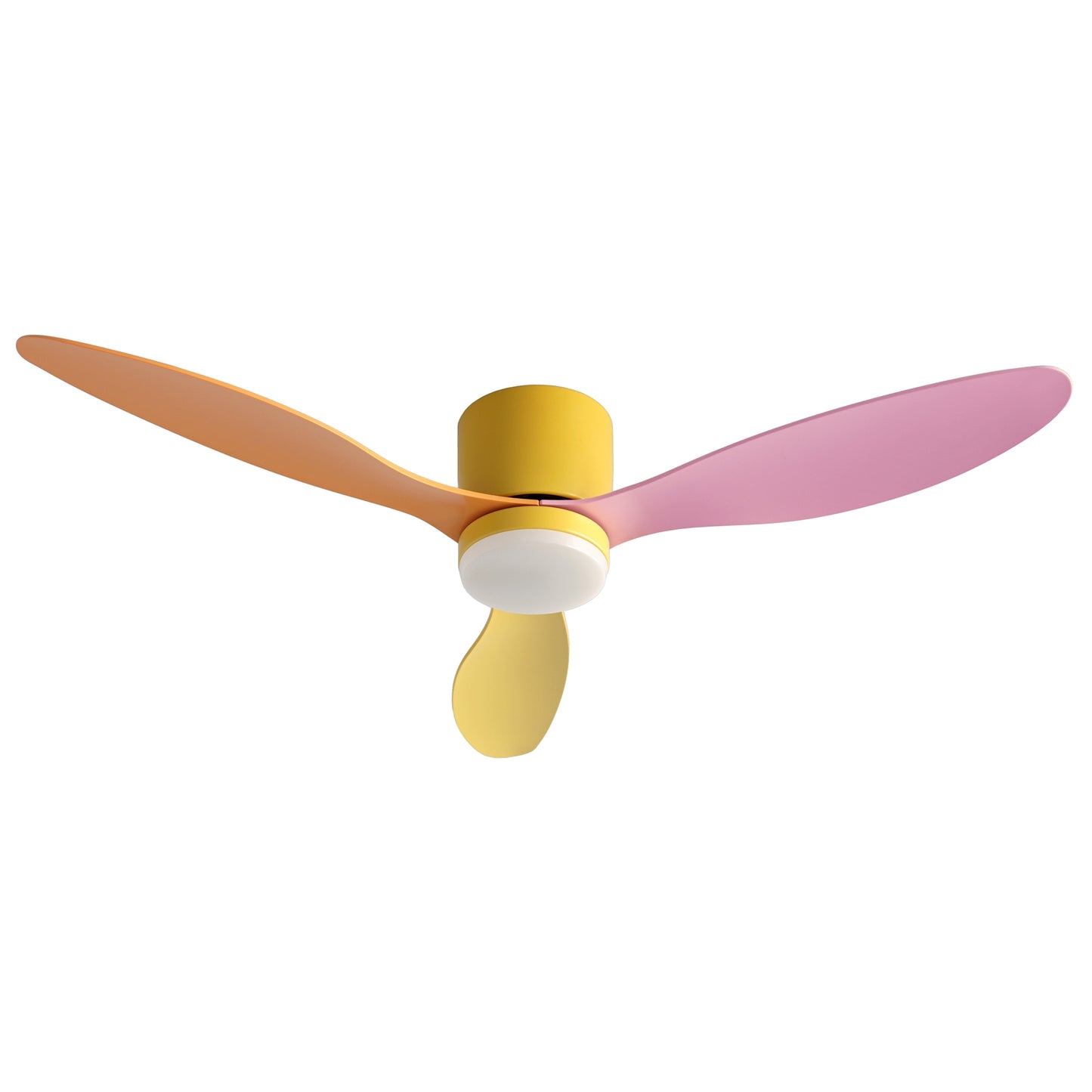 Devanti 52'' Ceiling Fan 3 Blades DC Motor w/Light w/Remote Yellow Pink Orange CF-C-52-70L-YPO