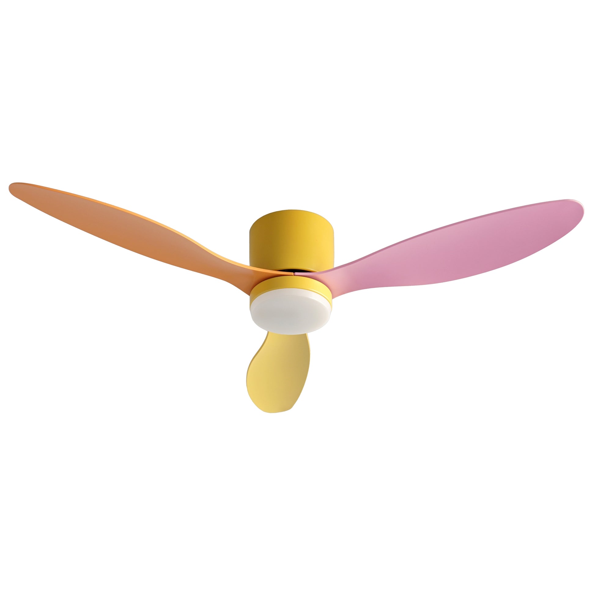 Devanti 52'' Ceiling Fan 3 Blades DC Motor w/Light w/Remote Yellow Pink Orange CF-C-52-70L-YPO