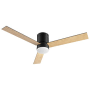 Devanti 52'' Ceiling Fan 3 Blades Double-sided DC Motor w/Light w/Remote Light Wood and bLack CF-C-52-70PLY-LW