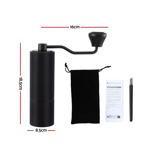 Devanti Manual Coffee Grinder with 24 Adjustable Settings | Hand Coffee Bean Burr Mill for Espresso French CF-G-M-12
