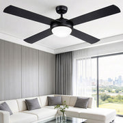 Devanti 52'' Ceiling Fan DC Motor w/Light w/Remote - Black CF-RC-52-BK