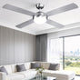 Devanti 52'' Ceiling Fan DC Motor w/Light w/Remote - Silver CF-RC-52-SI