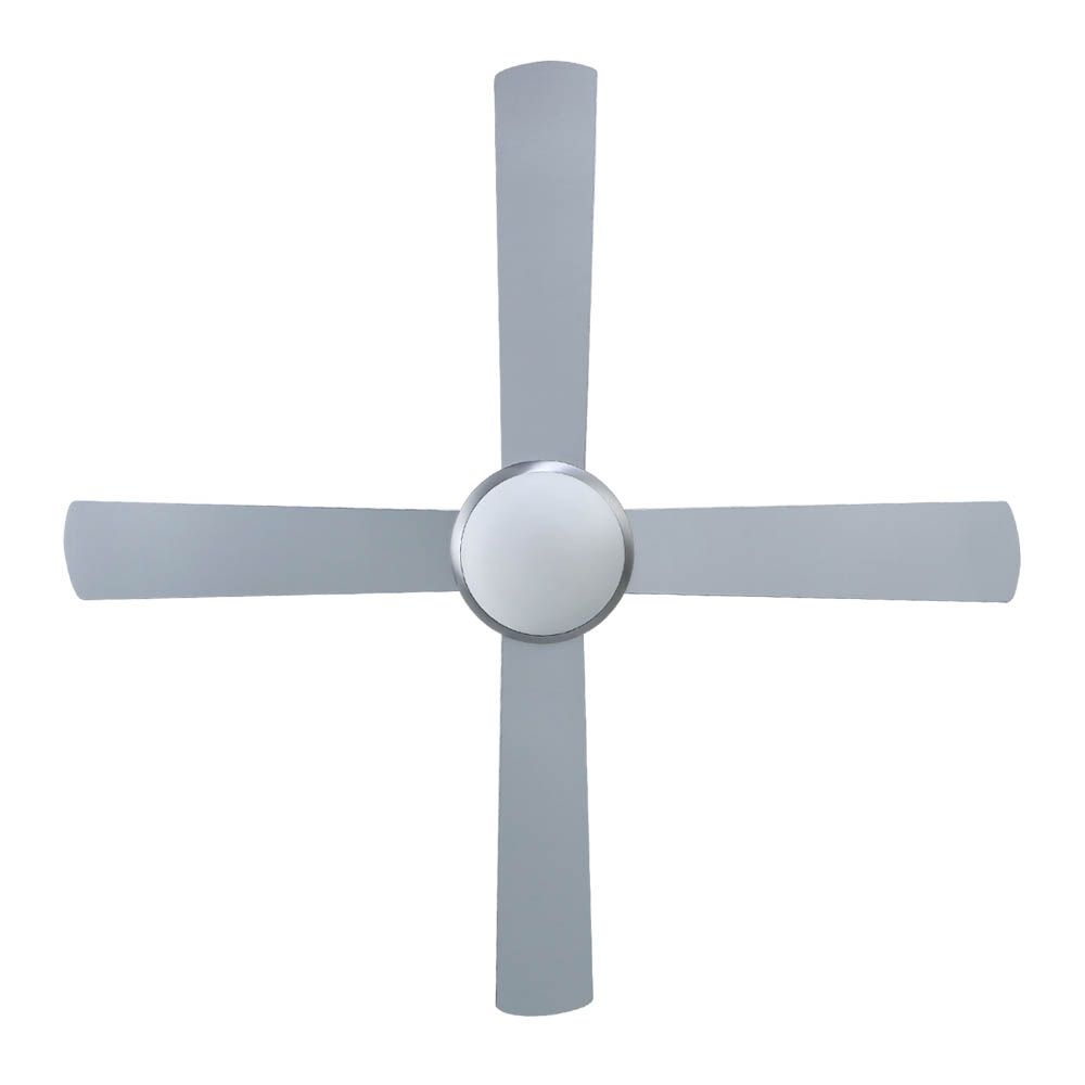 Devanti 52'' Ceiling Fan DC Motor w/Light w/Remote - Silver CF-RC-52-SI