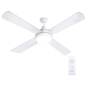 Devanti 52'' Ceiling Fan DC Motor w/Light w/Remote - White CF-RC-52-WH