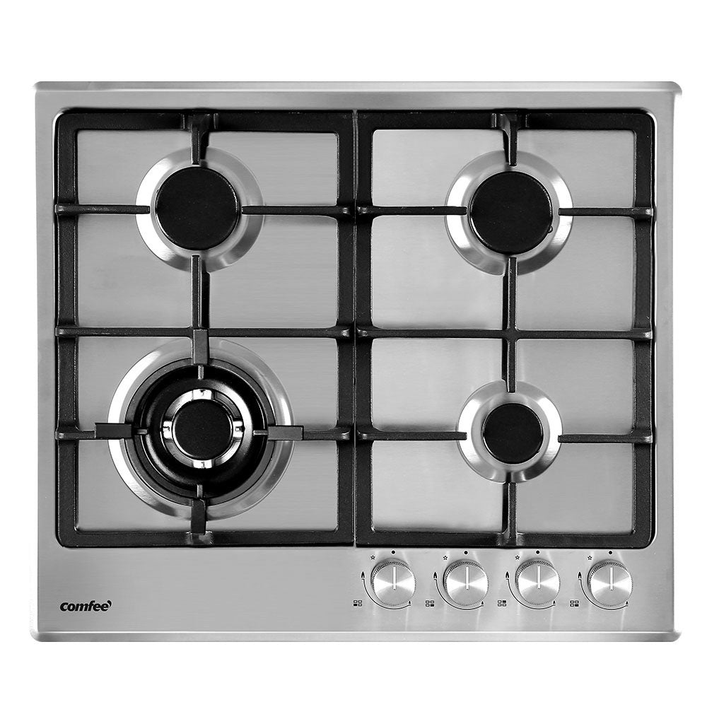Comfee 60cm Gas Cooktop Stainless Steel 4 Burners Kitchen Stove Cook Top NG LPG CGH60096S