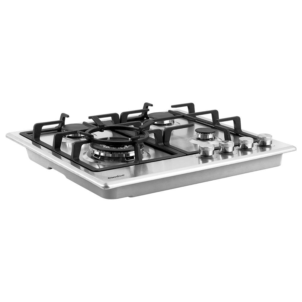 Comfee 60cm Gas Cooktop Stainless Steel 4 Burners Kitchen Stove Cook Top NG LPG CGH60096S