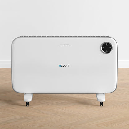 Devanti Electric Convection Heater Panel White 2000W CHP-A-METAL-2000-WH