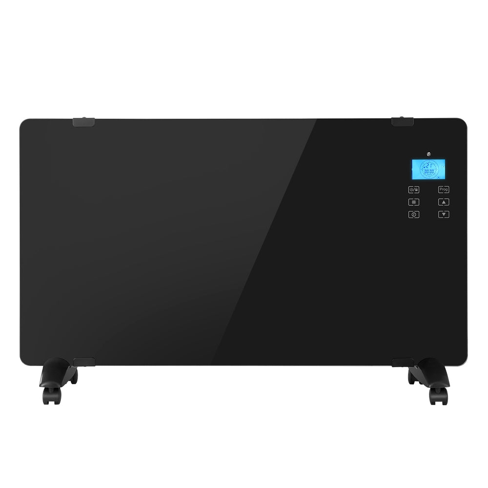 Devanti Electric Convection Heater Black 2000W CHP-B-GLASS-2000-BK