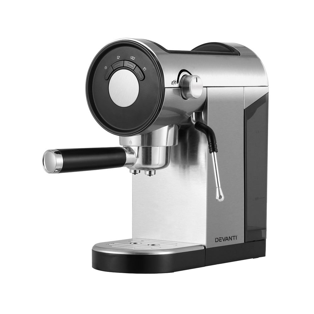 Devanti 20 Bar Coffee Machine Espresso Cafe Maker CM-01-SS