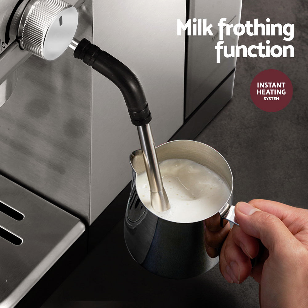 Devanti 20 Bar Coffee Machine Espresso Cafe Maker CM-01-SS