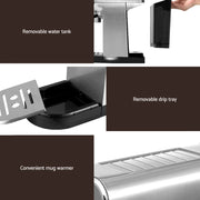 Devanti 20 Bar Coffee Machine Espresso Cafe Maker CM-03-SS