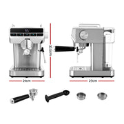 Devanti 20 Bar Coffee Machine Espresso Cafe Maker CM-06-SS