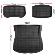 NEW Tesla Model 3 Highland 2024 Boot Liner Rear Frunk Cargo Trunk Mats Weisshorn CMAT-TESLA-MODEL3-RFT2