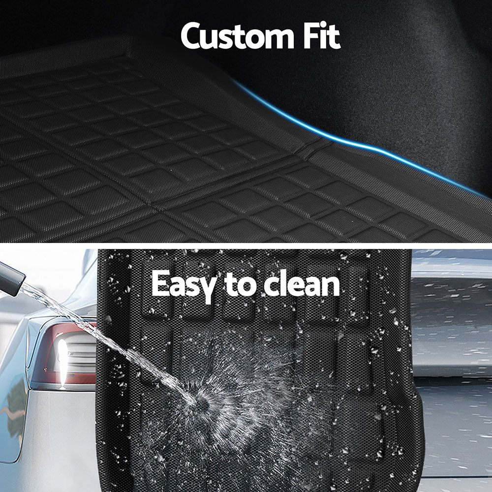 NEW Tesla Model 3 Highland 2024 Boot Liner Rear Frunk Cargo Trunk Mats Weisshorn CMAT-TESLA-MODEL3-RFT2