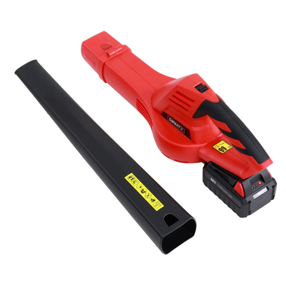 Giantz 20V Cordless Leaf Blower 12000RPM Powerful Garden Electric Lawn Cleaner CORDLB-20V-FC-RD