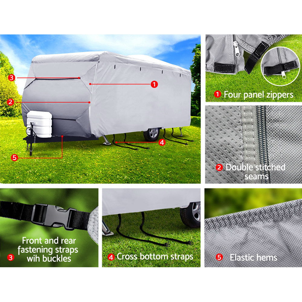 Weisshorn 20-22ft Caravan Cover Campervan 4 Layer UV Water Resistant COVER-CV-DCS-L