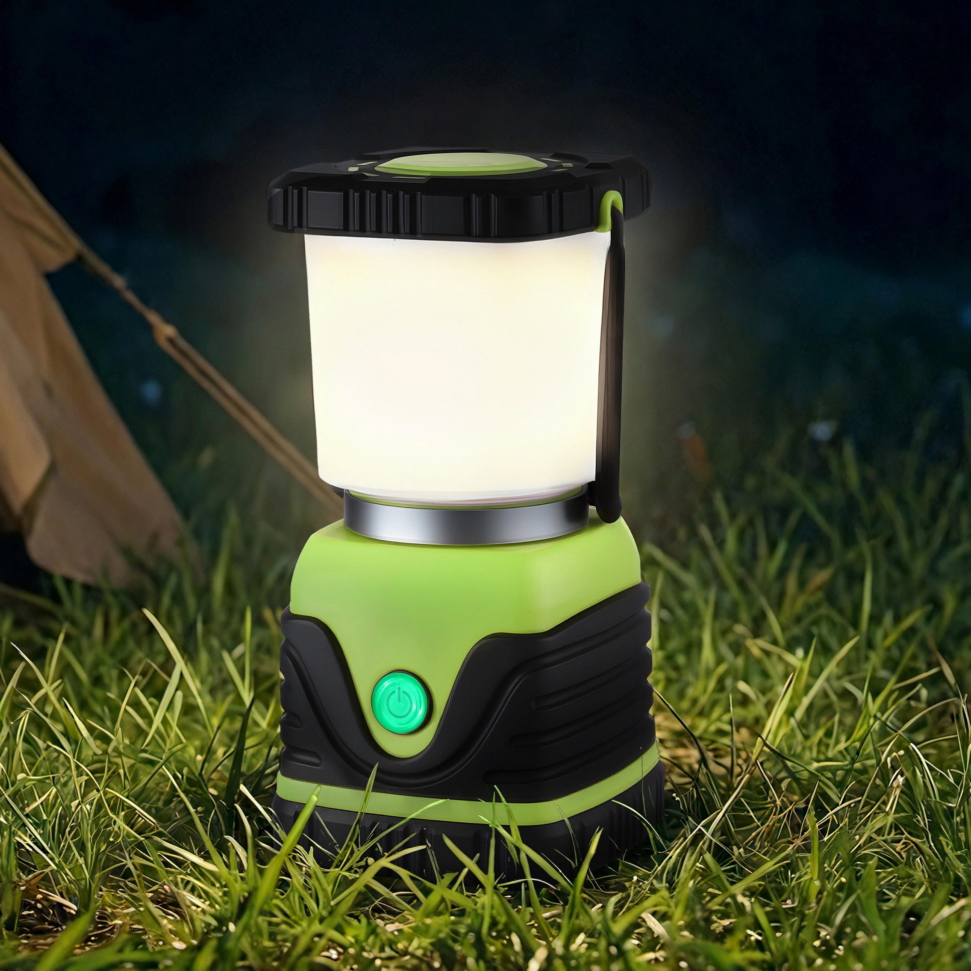Weisshorn 2-Pack LED Camping Lanterns, 1000LM Super Bright Waterproof Portable Emergency Tent Lights CP-LT-1KLM-1SET-GR