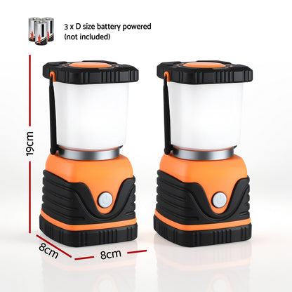 Weisshorn 2-Pack LED Camping Lanterns, 1000LM Super Bright Waterproof Portable Emergency Tent Lights CP-LT-1KLM-1SET-OR