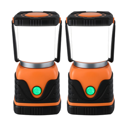 Weisshorn 2-Pack LED Camping Lanterns, 1000LM Super Bright Waterproof Portable Emergency Tent Lights CP-LT-1KLM-1SET-OR
