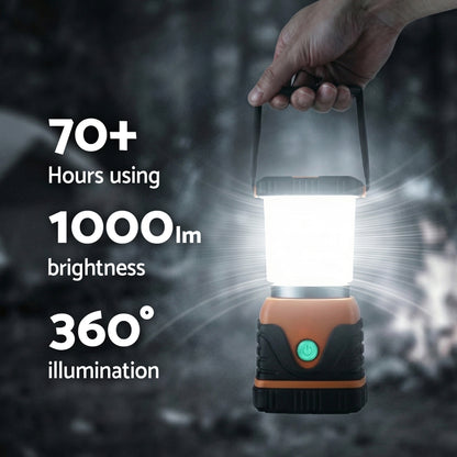Weisshorn 2-Pack LED Camping Lanterns, 1000LM Super Bright Waterproof Portable Emergency Tent Lights CP-LT-1KLM-1SET-OR