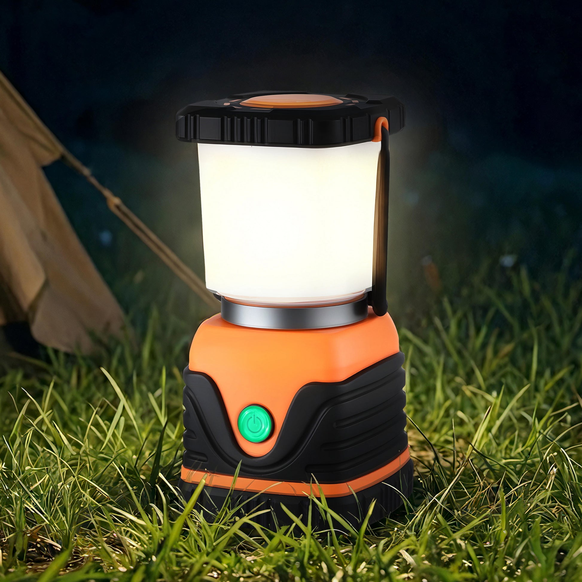 Weisshorn 2-Pack LED Camping Lanterns, 1000LM Super Bright Waterproof Portable Emergency Tent Lights CP-LT-1KLM-1SET-OR