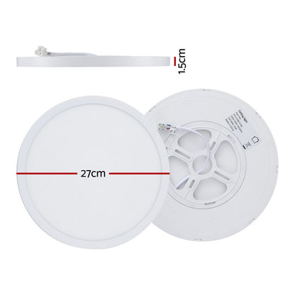 Leier Ceiling Light LED Round 31W Ultra-THIN 5CM Oyster Lamp Modern Cool/Warm CPL-C18W-R-BK