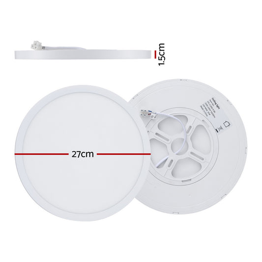 Leier Ceiling Light LED Round 31W Ultra-THIN 5CM Oyster Lamp Modern Cool/Warm CPL-C18W-R-BK