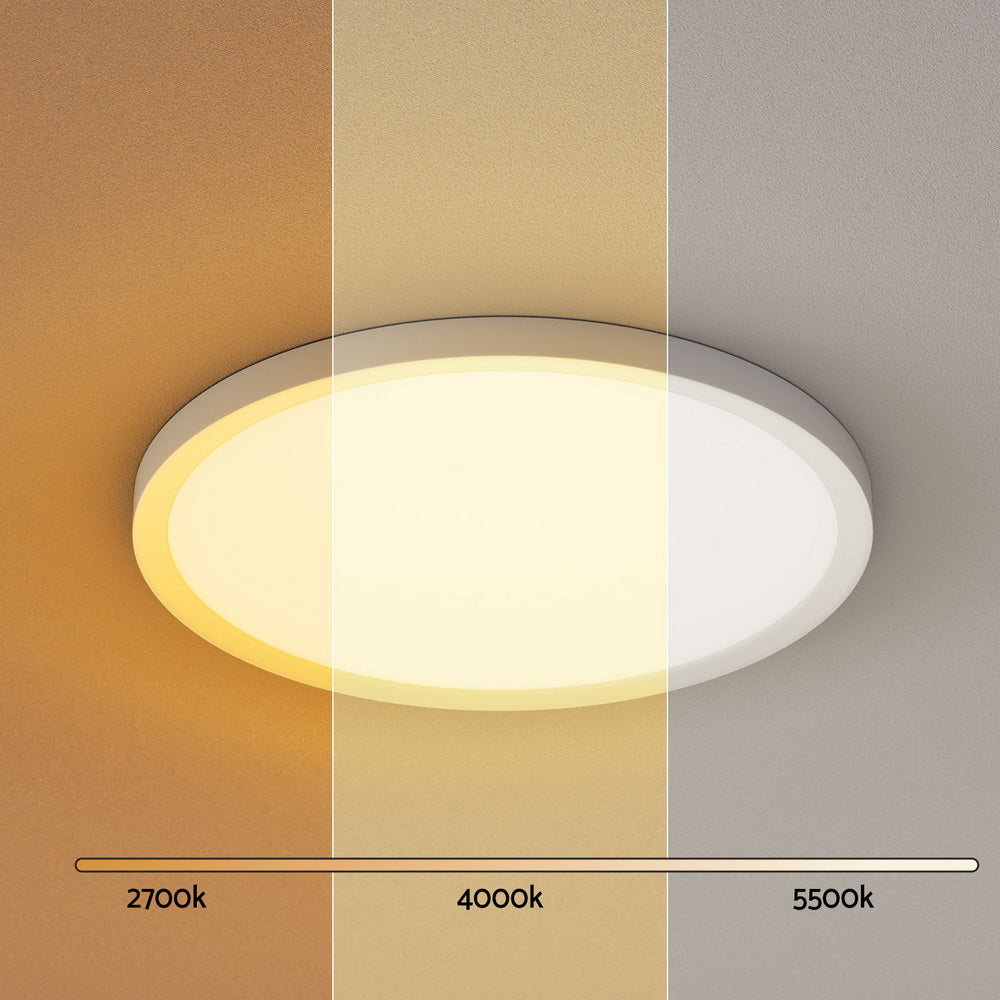 Leier Ceiling Light LED Round 31W Ultra-THIN 5CM Oyster Lamp Modern Cool/Warm CPL-C18W-R-BK