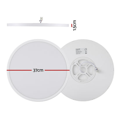 Leier Ceiling Light LED Round 42W Ultra-THIN 5CM Oyster Lamp Modern Cool/Warm CPL-C30W-R-BK
