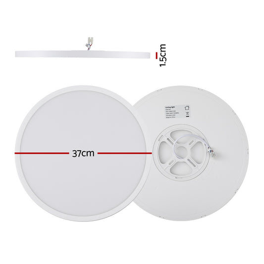 Leier Ceiling Light LED Round 42W Ultra-THIN 5CM Oyster Lamp Modern Cool/Warm CPL-C30W-R-BK