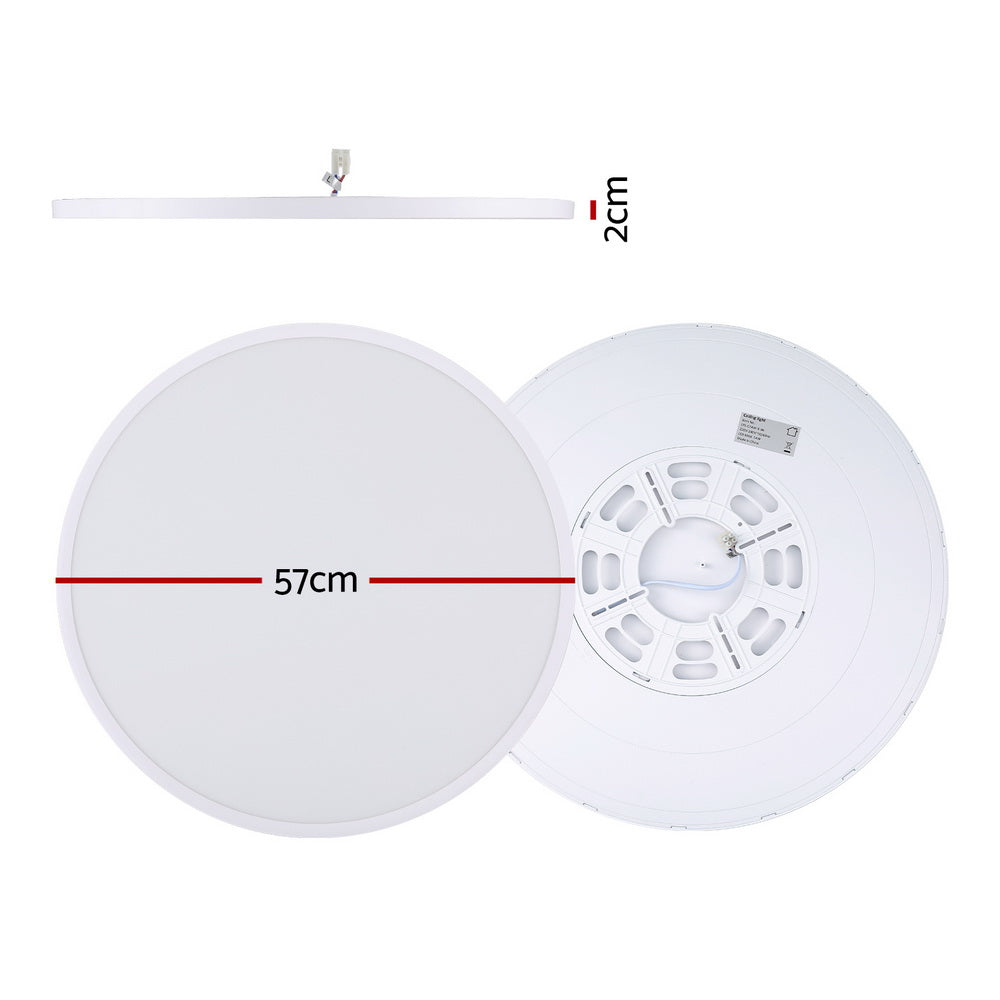 Leier Ceiling Light LED Round 54W Ultra-THIN 5CM Oyster Lamp Modern Cool/Warm CPL-C54W-R-BK
