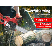 Giantz Chainsaw 10" 20V Cordless Saw Electric Battery Rechargeable,Giantz Chainsaw Electric Cordless 20V 10" CSAW-20V-10IN-RD