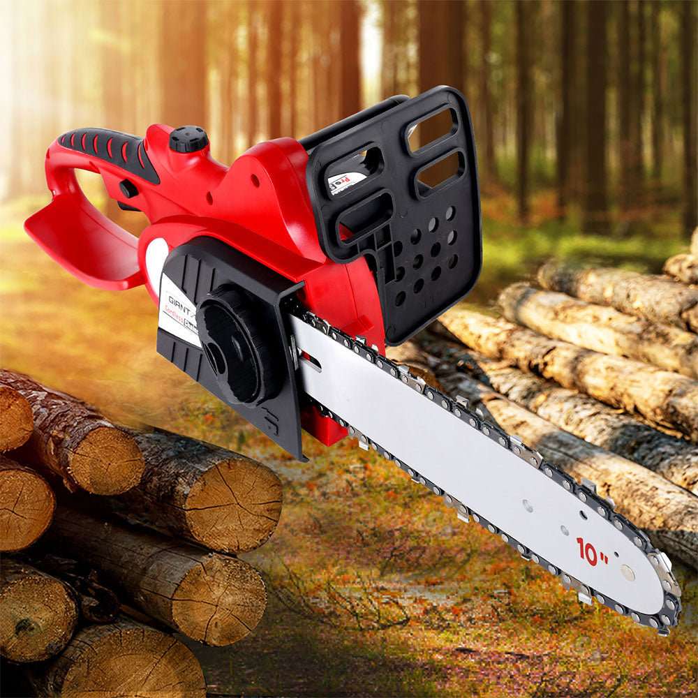 Giantz Chainsaw 10" 20V Cordless Saw Electric Battery Rechargeable,Giantz Chainsaw Electric Cordless 20V 10" CSAW-20V-10IN-RD