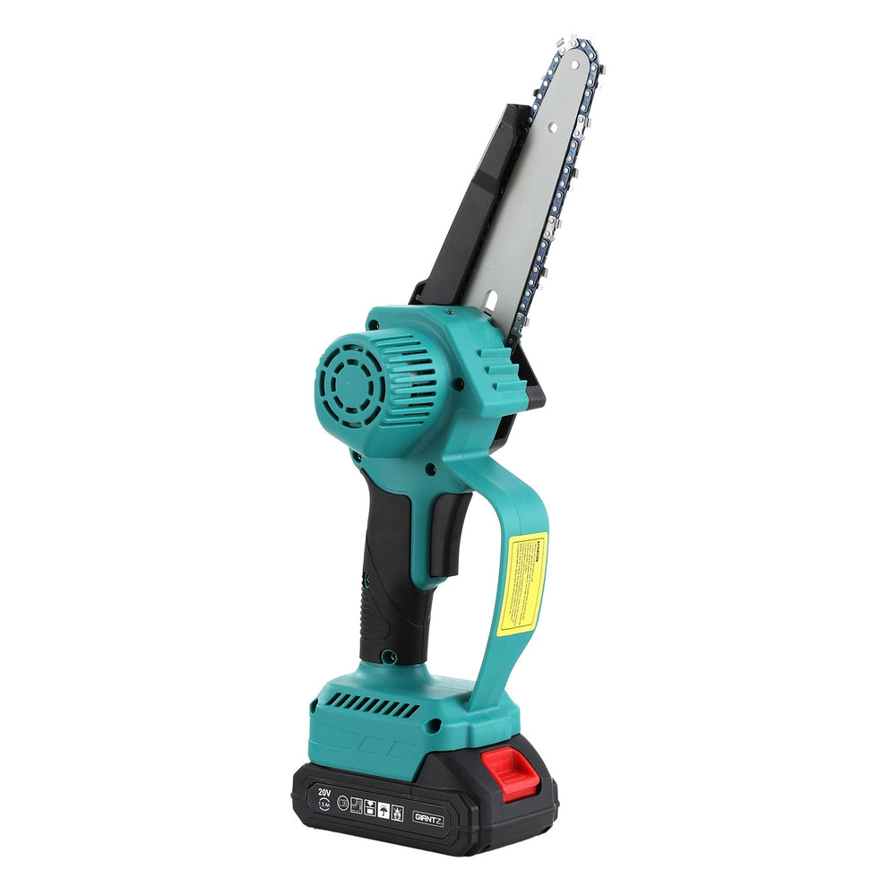 Giantz 6" Mini Cordless Electric Chainsaw Rechargeable Wood Cutter CSAW-20V-6IN-BL