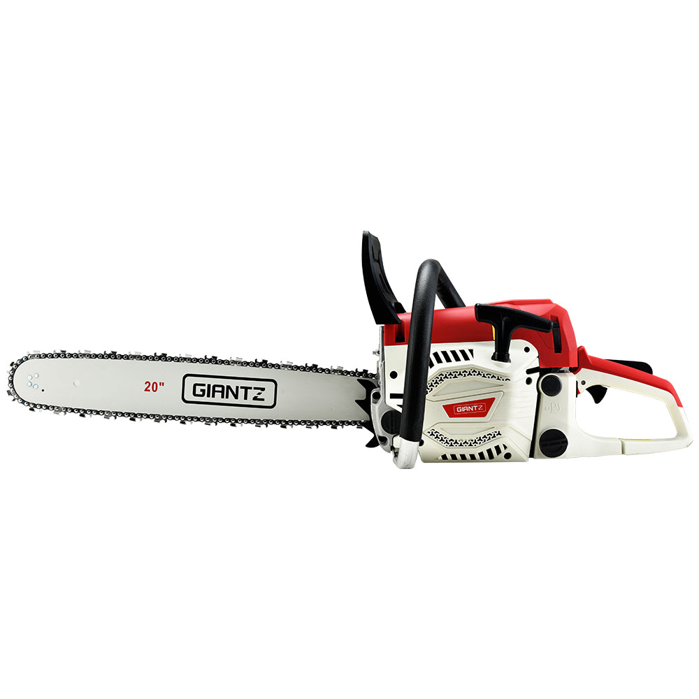 Giantz 58cc Petrol Chainsaw 20 Inch Bar Chain Saw Tree Pruner 2 Stroke E-Start CSAW-62CC-N-20IN-OV-RDWH