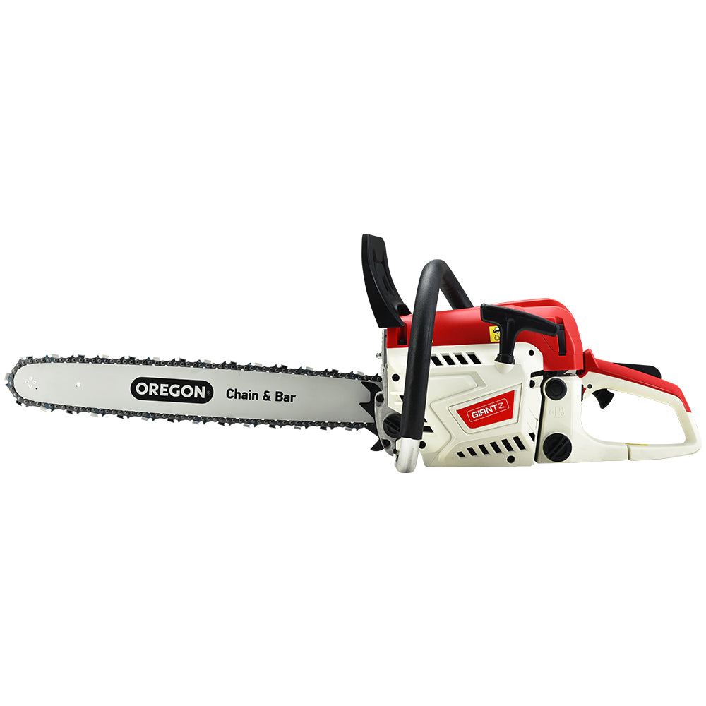 Giantz Chainsaw Petrol 52CC 20" Oregon Bar Commercial E-Start Pruning Chain Saw CSAW-FE-20-N-O-OV-RDWH