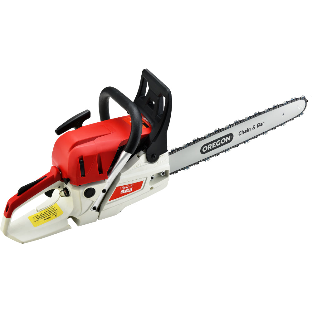 Giantz Chainsaw Petrol 52CC 20" Oregon Bar Commercial E-Start Pruning Chain Saw CSAW-FE-20-N-O-OV-RDWH