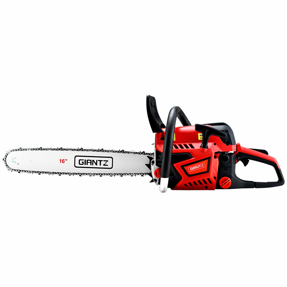 Giantz Chainsaw Petrol 45CC 16" Bar Commercial E-Start Pruning Chain Saw 1.7kW CSAW-FOFV-16-N-OV-RDBK