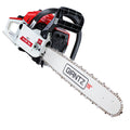 Giantz Chainsaw Petrol 58CC 20" Bar Commercial E-Start Pruning Chain Saw White CSAW-FT-20-RDWH