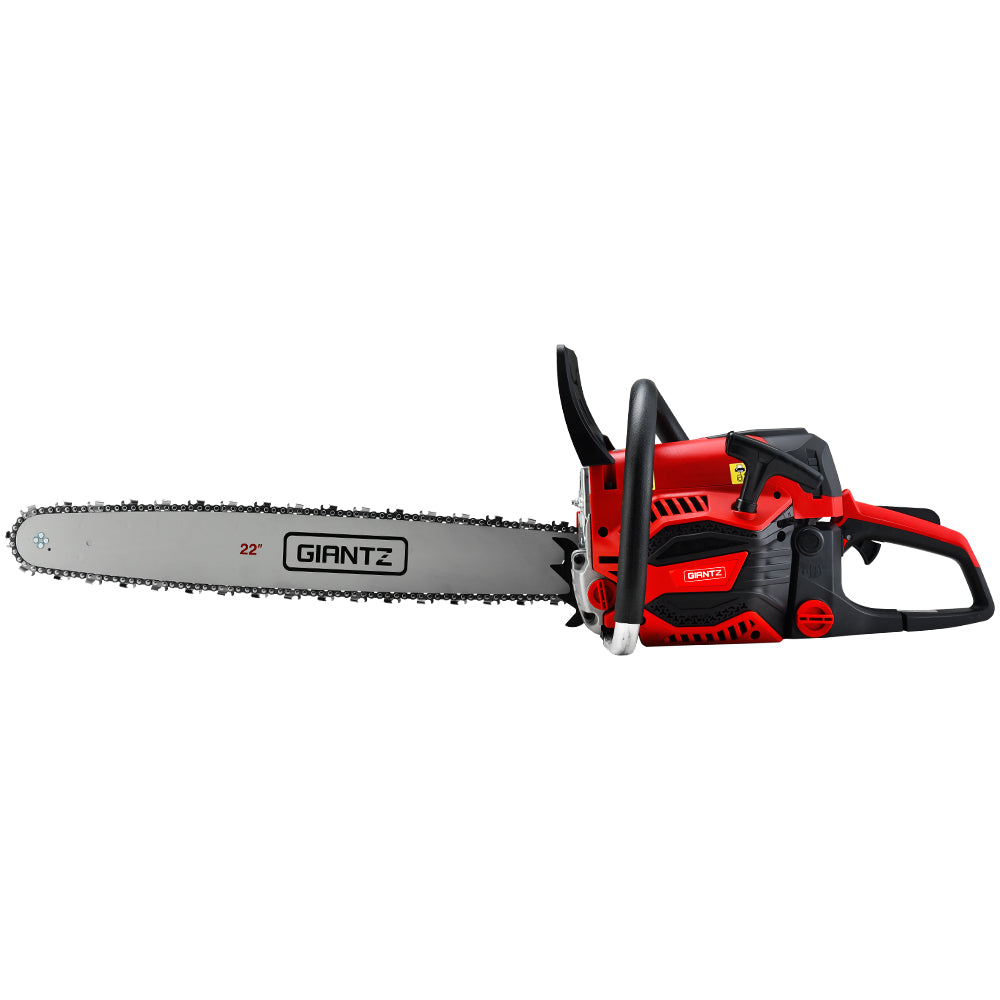Giantz Chainsaw Petrol 58CC 22" Bar Commercial E-Start Pruning Chain Saw,Giantz Chainsaw Petrol 58CC 22" Bar CSAW-FVAT-22-N-OV-RDBK