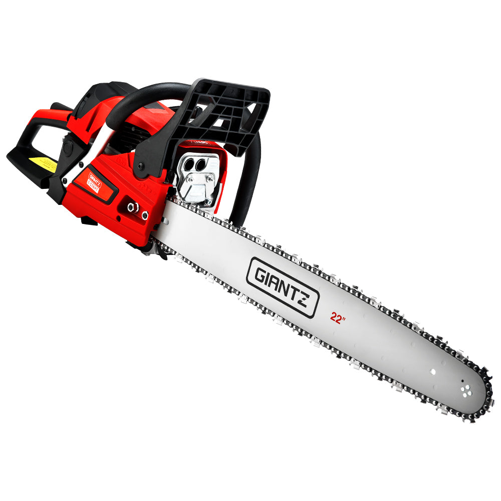 Giantz Chainsaw Petrol 58CC 22" Bar Commercial E-Start Pruning Chain Saw,Giantz Chainsaw Petrol 58CC 22" Bar CSAW-FVAT-22-N-OV-RDBK