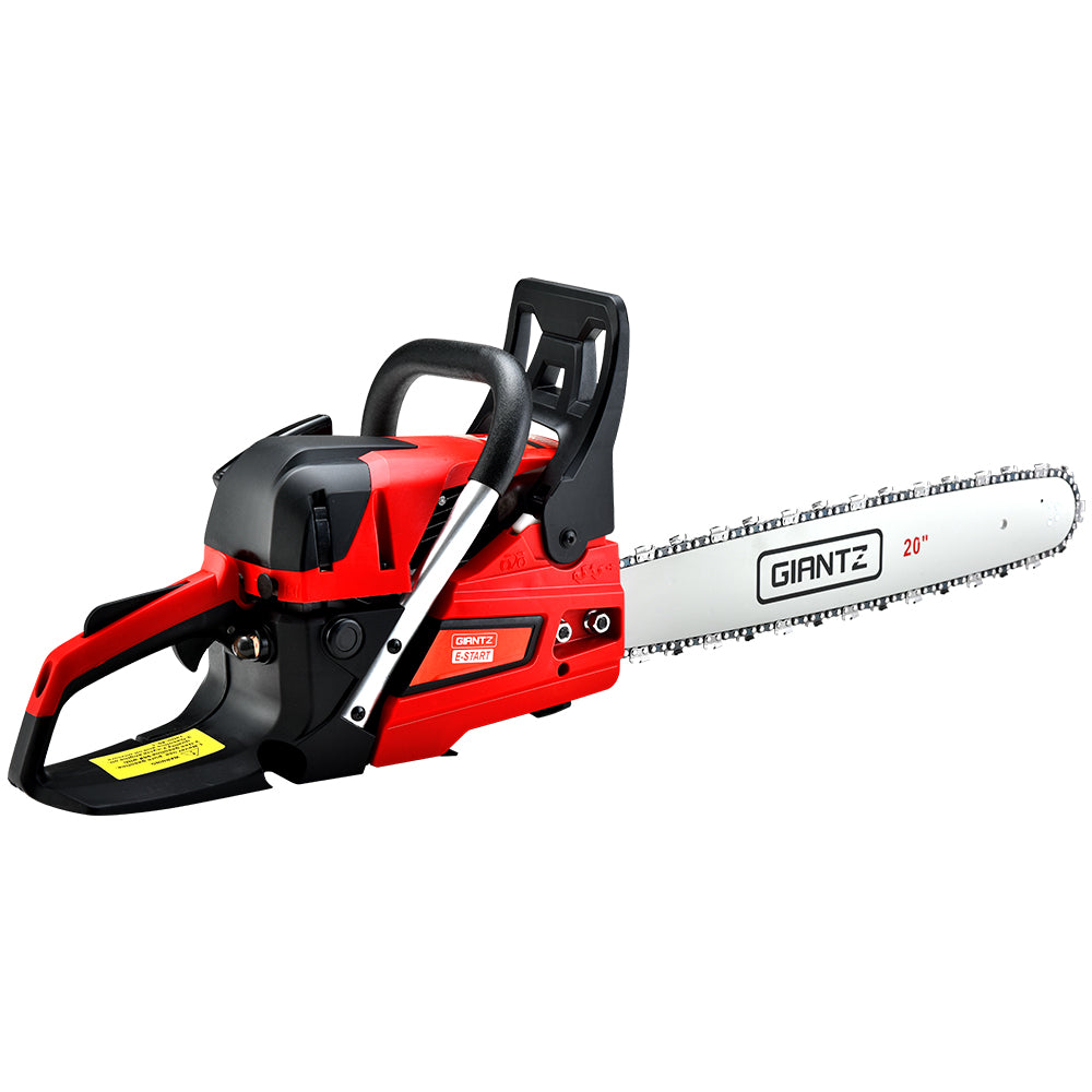 Giantz Chainsaw Petrol 52CC 20" Bar Commercial E-Start Pruning Chain Saw,Giantz Chainsaw Petrol 52CC 20" Bar CSAW-FVTO-20-N-OV-RDBK
